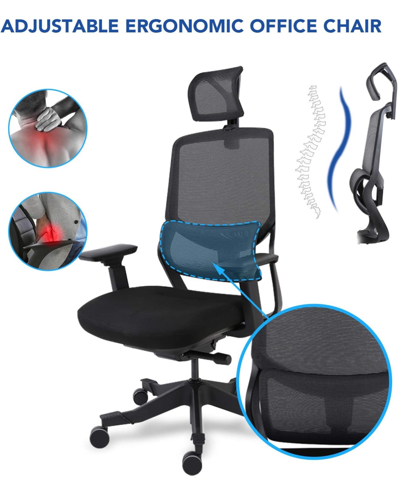 Multi Axis Rotation Chair Liftable Rotating Office Chair with Ergonomic Comfort – Multiwood