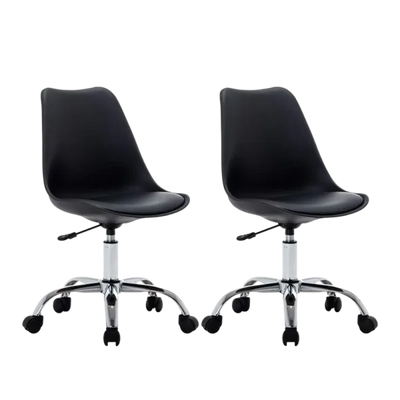 Comfortable Office Barstool Ergonomic Height Adjustable for Productive Work Set Of 2