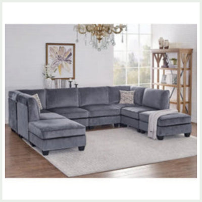 Velvet Symmetrical Sofa