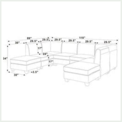Velvet Symmetrical Sofa