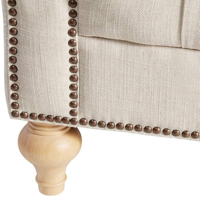 Tufted Sofa with Pillows